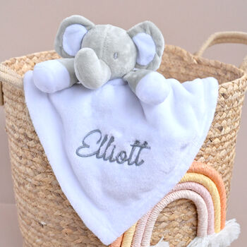 Personalised White Elephant Gift Set For Baby, 7 of 7