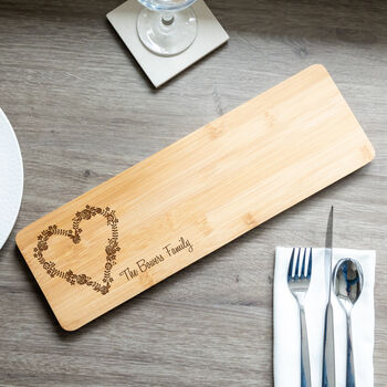 Personalised Bamboo Chopping Board Wedding Gift, 3 of 5