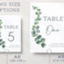 Wedding Table Numbers Eucalyptus, thumbnail 2 of 3