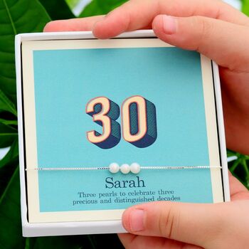 30 Th Birthday Pearl Bracelet, 3 of 5