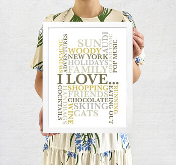 Handmade Personalised Word Art Poster Print, 4 of 12