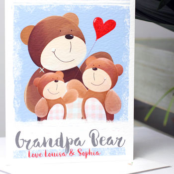 Personalised Daddy Bear 50th Birthday Card, 6 of 7