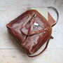 Large Leather Tote Bag, Brown, thumbnail 3 of 6