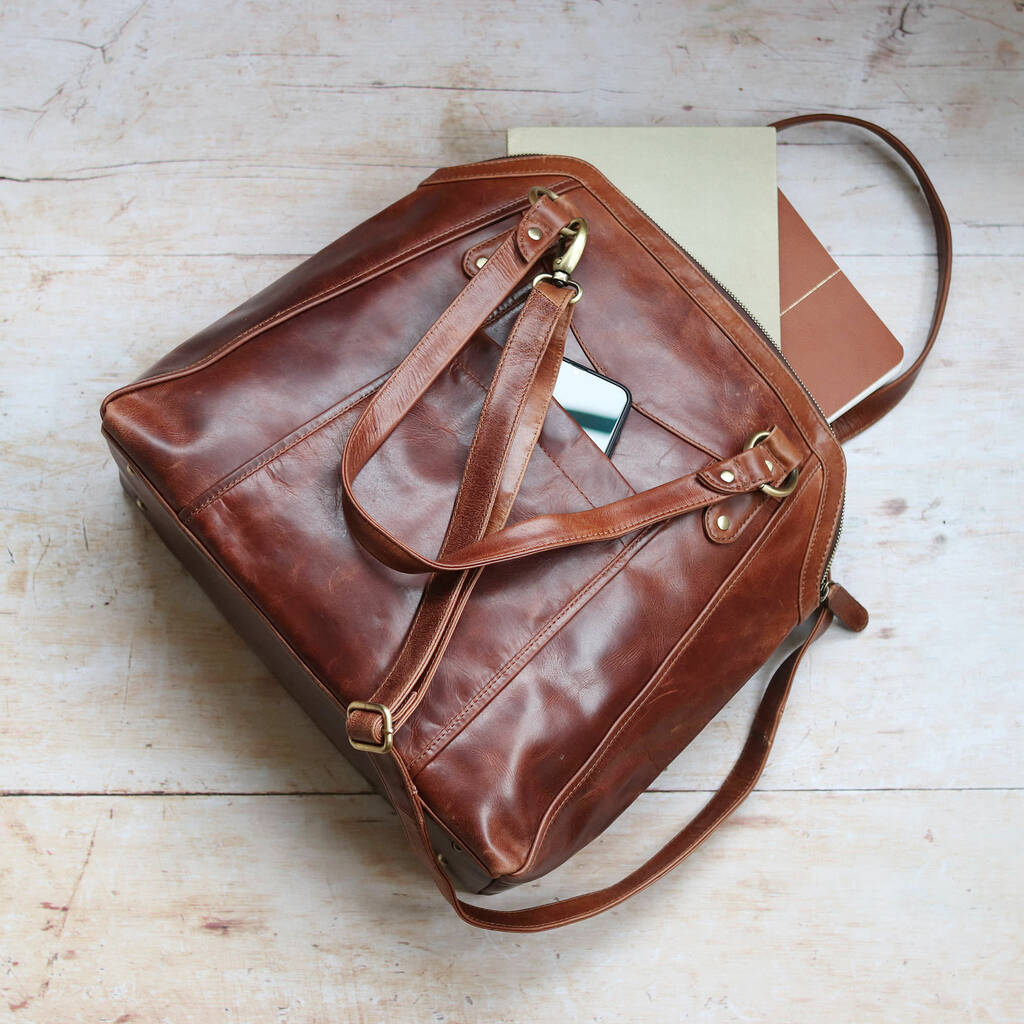 Large Leather Tote Bag, Brown By The Leather Store | notonthehighstreet.com