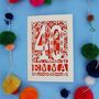 Personalised 40th Birthday Card Papercut Woodland Design, thumbnail 7 of 12