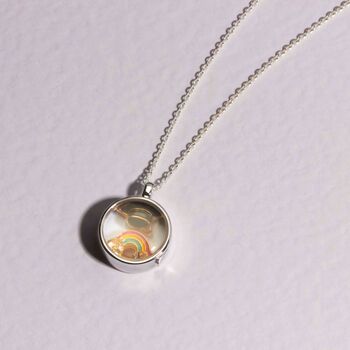 Floating Round Memory Locket Silver, 8 of 11