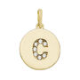 Round Cz Initial Pendant, thumbnail 3 of 12