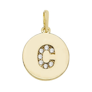 Round Cz Initial Pendant, 3 of 12