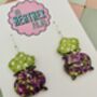 Cauldron Glitter Resin Earrings, thumbnail 5 of 5