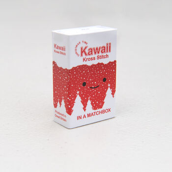 Kawaii Christmas Pudding Mini Cross Stitch Kit, 6 of 12