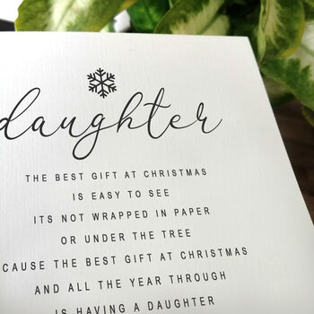 Personalised Christmas Card For Special Daughter, Handmade, 2 of 4