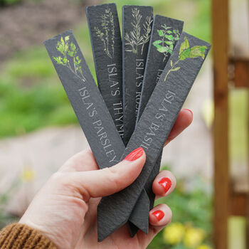 Personalised Slate Herb And Vegetable Plant Markers, 2 of 2