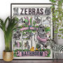 Zebras In The Bathroom, Funny Toilet Art, thumbnail 1 of 7