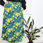 Annie Linen Blend Midi Skirt In Lemon Print, thumbnail 5 of 6
