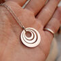 Trio Hoop Personalised Family Names Necklace In Silver Or Gold, thumbnail 2 of 6