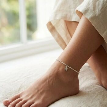 Sterling Silver Star Anklet, 5 of 7