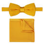 Mustard Yellow Knitted Neck Tie, Bow Tie And Pocket Square Variations Made From Soft Polyester | Gents Formal Accessories | Gift For Him | Wedding Tie, thumbnail 12 of 12