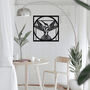 Geometric Hummingbird Wooden Wall Art In Square Frame, thumbnail 4 of 9