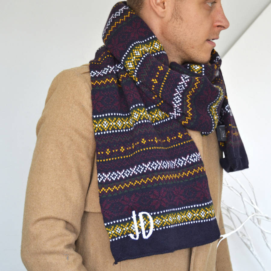 Fairisle Monogrammed Scarf By Solesmith | www.bagssaleusa.com/product-category/classic-bags/