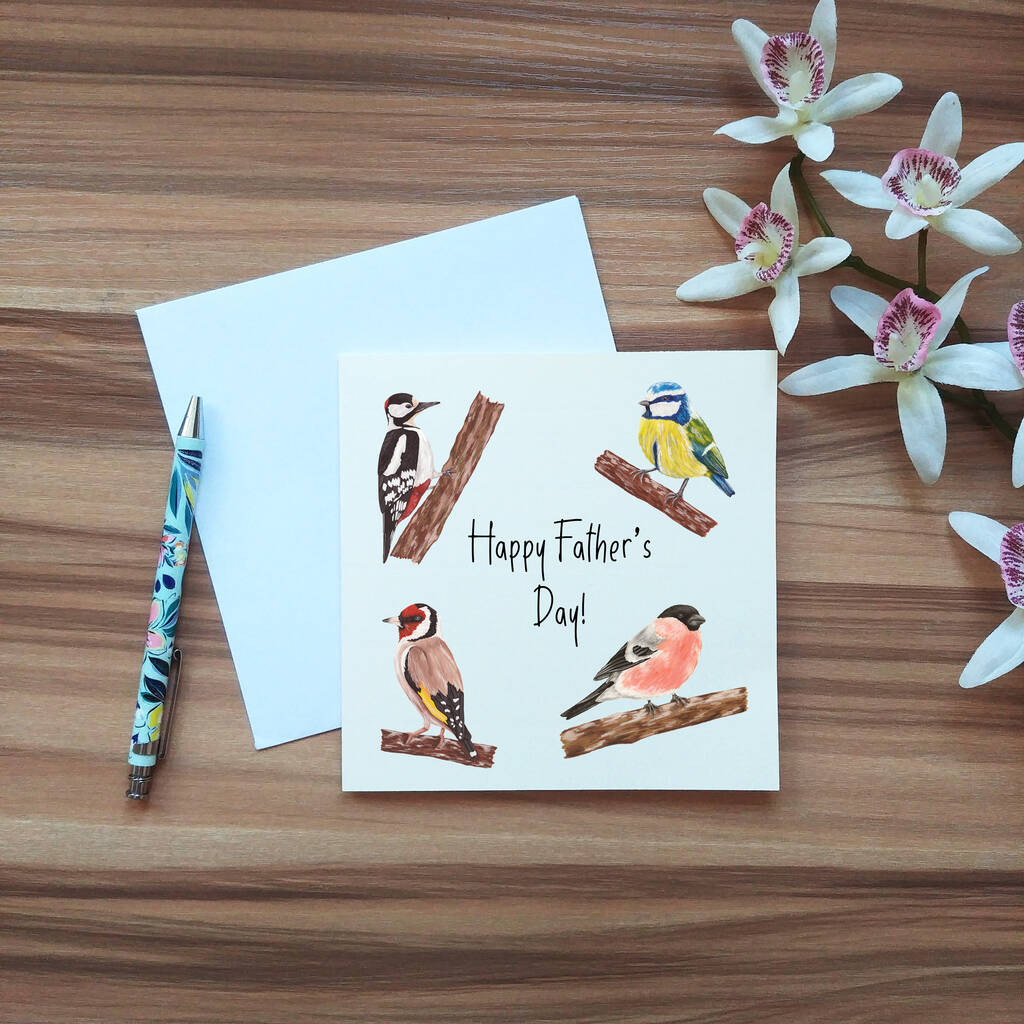 Garden Birds Father's Day Card | Bird Watching Card, 1 of 5