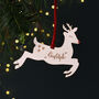 Reindeer Hanging Christmas Tree Decoration, thumbnail 1 of 2