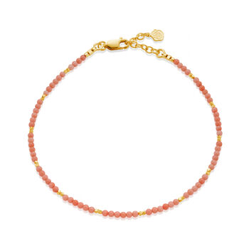 Coral And Silver Or Gold Anklet, 2 of 4