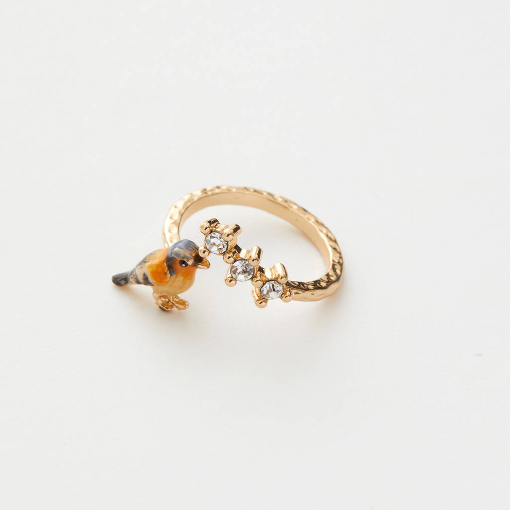 Fable Enamel Chaffinch Ring, 1 of 4