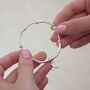 Cancer Ribbon Sterling Silver Noodle Bead Bracelet, thumbnail 1 of 4