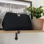 Saffiano Leather Embellished Cosmetic Bag, thumbnail 5 of 7