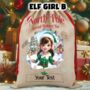 Personalised Christmas Elf Breakout Santa Sack, thumbnail 4 of 6