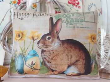 Easter Bunny Fabric Postcard Lavender Bag, 4 of 6