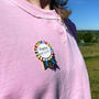 Happy Birthday Enamel Pin Badge, thumbnail 1 of 2