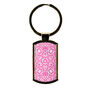 Pink Turkish Flower Millefiori Handprinted Keyring, thumbnail 2 of 9