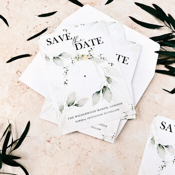 Botanical Save The Dates Magnet Wedding Cards, 6 of 10