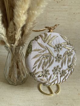Wren Pink Circular Bird Clutch Bag, 2 of 10