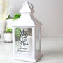 Personalised Mr And Mrs White Lantern, thumbnail 3 of 4