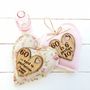 30th Birthday Fabric Heart With Oak Message, thumbnail 6 of 8