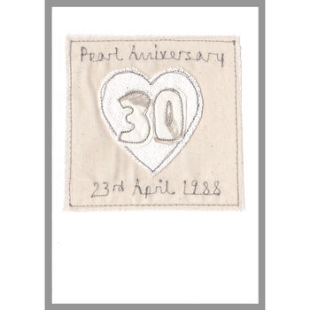 Personalised 30th Pearl Wedding Anniversary Card, 9 of 12