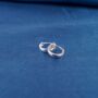 Silver Thick Huggie Hoop Earrings, thumbnail 5 of 7