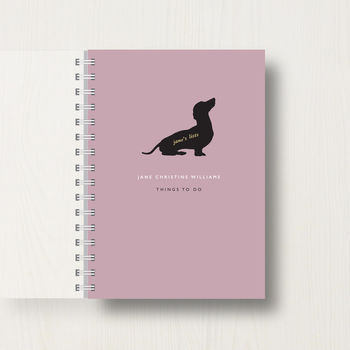 Personalised Dachshund Lovers Journal Or Notebook, 8 of 8