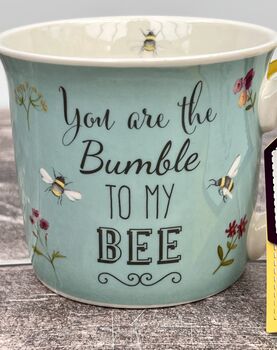 Blue ‘You Are The Bumble To My Bee’ Mug, 3 of 4