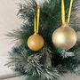 Gold Baubles Set Of Six Christmas Decoration, thumbnail 9 of 9