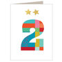 Mini Gold Star Number Two Card, thumbnail 2 of 5