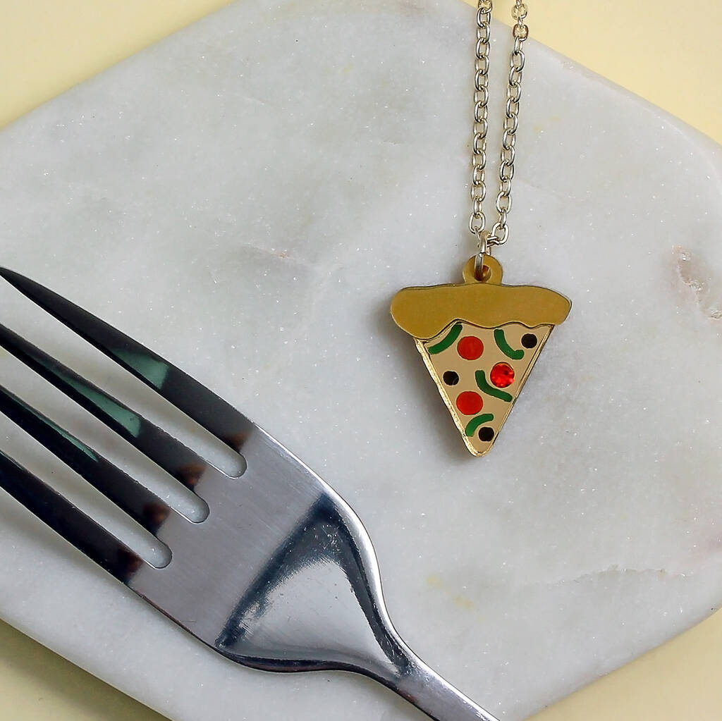 Pizza Charm Necklace By Little Moose | notonthehighstreet.com