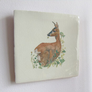 Roe Deer Ceramic Tile Wall Art, 4 of 11