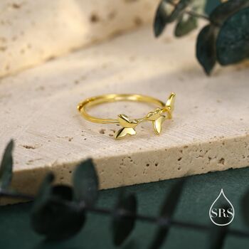 Sterling Silver Dancing Butterfly Ring, 5 of 12