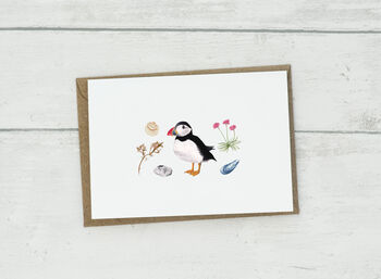 Personalised Puffin Greetings Card, 4 of 4