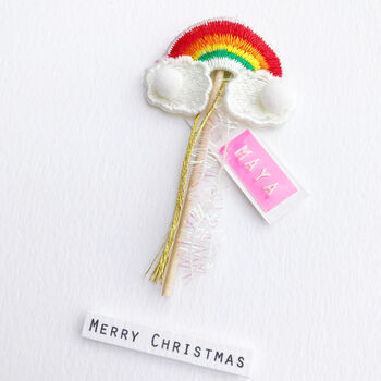 Merry Christmas Rainbow Wand Card, 2 of 2