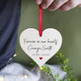 Personalised In Memory Of Wooden Heart Decoration, thumbnail 3 of 3