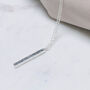Sterling Silver Long Vertical Bar Necklace, thumbnail 3 of 4